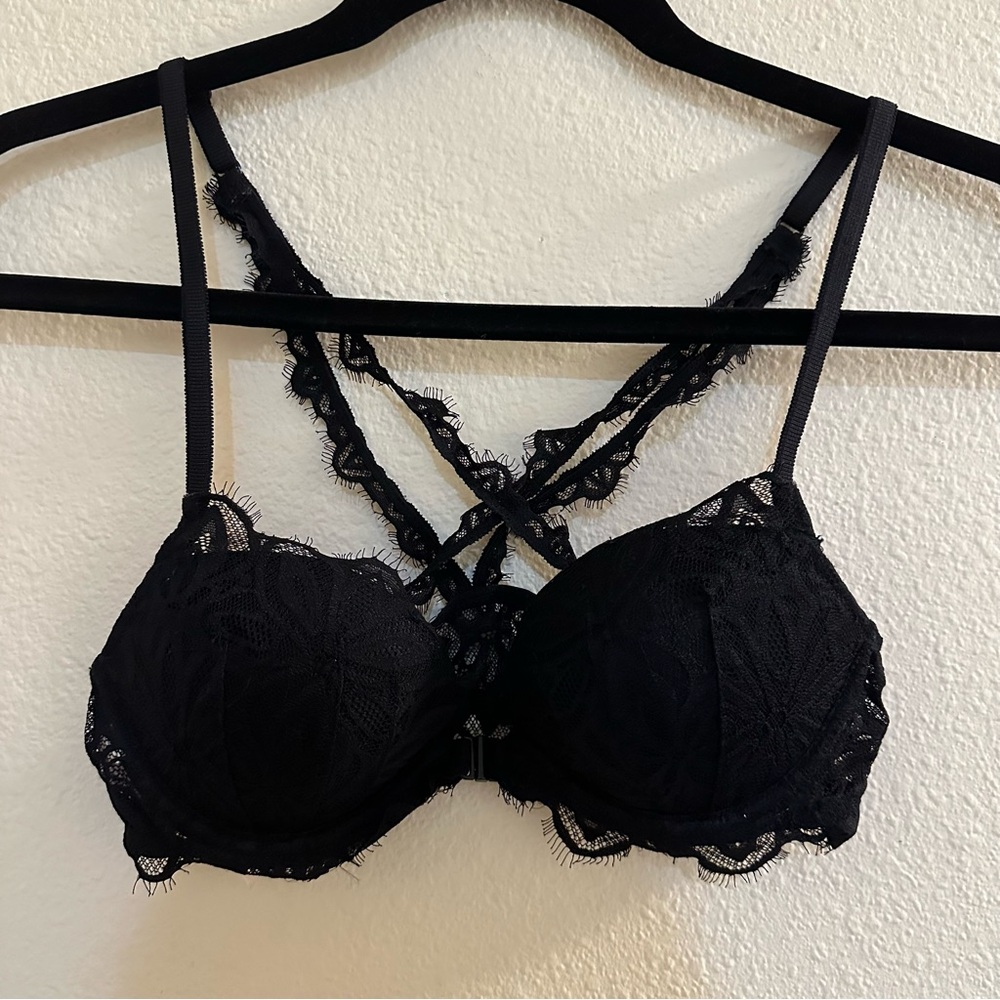 PINK Victoria's Secret Black Lace Bra
